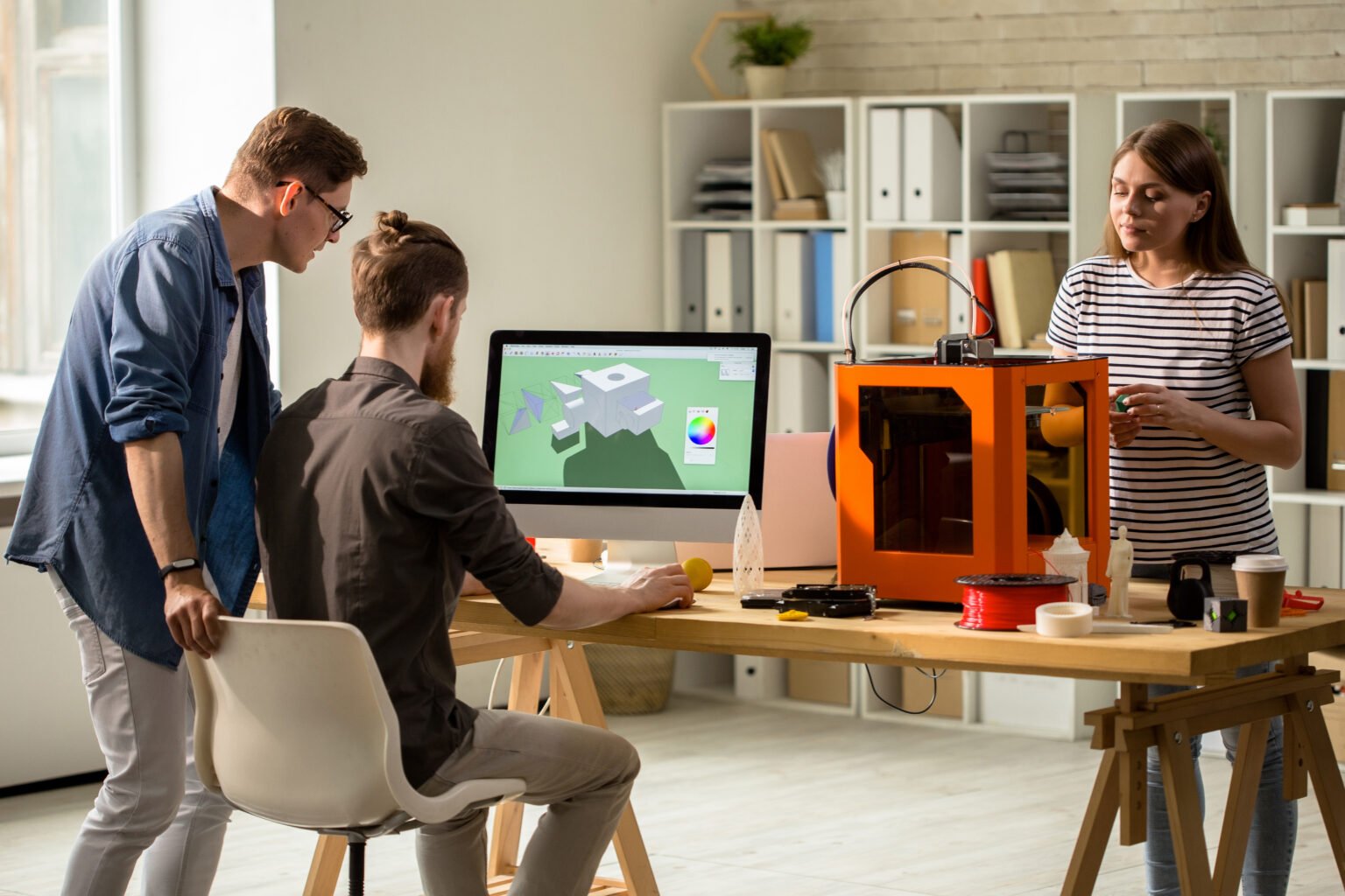 Designers Creating Digital 3D Model for Printing at InnovationQc