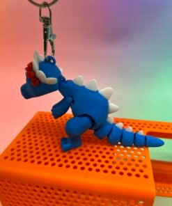 Flexi Dinosaur 3D Model – Pre-Colored STL – Keychain Version – Multi-Color Print Ready