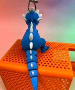 Flexi Dinosaur 3D Model – Pre-Colored STL – Keychain Version – Multi-Color Print Ready