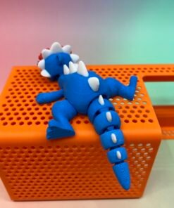 Flexi Dinosaur 3D Model – Pre-Colored STL – Keychain Version – Multi-Color Print Ready