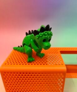 Flexi Dinosaur 3D Model – Pre-Colored STL – Keychain Version – Multi-Color Print Ready
