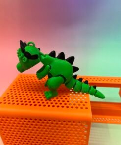 Flexi Dinosaur 3D Model – Pre-Colored STL – Keychain Version – Multi-Color Print Ready