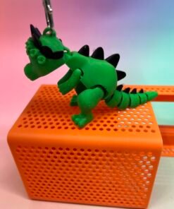 Flexi Dinosaur 3D Model – Pre-Colored STL – Keychain Version – Multi-Color Print Ready