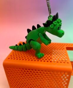 Flexi Dinosaur 3D Model – Pre-Colored STL – Keychain Version – Multi-Color Print Ready