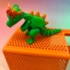 Flexi Dinosaur 3D Model – Pre-Colored STL – Keychain Version – Multi-Color Print Ready