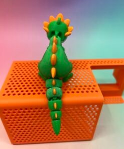 Flexi Dinosaur 3D Model – Pre-Colored STL – Keychain Version – Multi-Color Print Ready