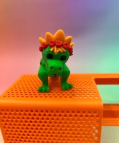 Flexi Dinosaur 3D Model – Pre-Colored STL – Keychain Version – Multi-Color Print Ready