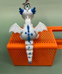 Flexi Dragon STL – Pre-Colored, Keychain & Non-Keychain Versions – 3D Print Ready!