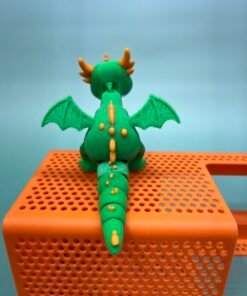 Flexi Dragon STL – Pre-Colored, Keychain & Non-Keychain Versions – 3D Print Ready!