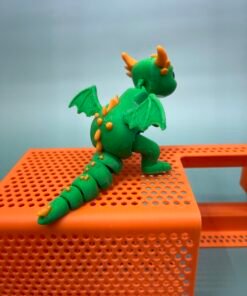 Flexi Dragon STL – Pre-Colored, Keychain & Non-Keychain Versions – 3D Print Ready!