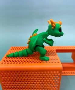 Flexi Dragon STL – Pre-Colored, Keychain & Non-Keychain Versions – 3D Print Ready!