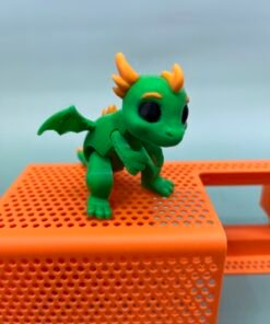 Flexi Dragon STL – Pre-Colored, Keychain & Non-Keychain Versions – 3D Print Ready!