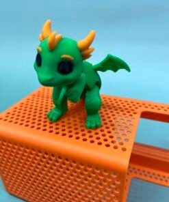 Flexi Dragon STL – Pre-Colored, Keychain & Non-Keychain Versions – 3D Print Ready!