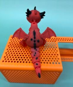 Flexi Dragon STL – Pre-Colored, Keychain & Non-Keychain Versions – 3D Print Ready!