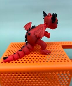 Flexi Dragon STL – Pre-Colored, Keychain & Non-Keychain Versions – 3D Print Ready!