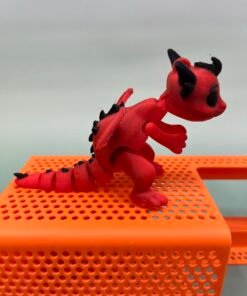 Flexi Dragon STL – Pre-Colored, Keychain & Non-Keychain Versions – 3D Print Ready!