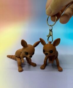 Flexi Kangaroo 3D Model – Pre-Colored STL – With and Without Keychain – Multi-Color Print Ready