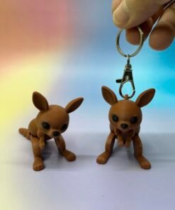 Flexi Kangaroo 3D Model – Pre-Colored STL – With and Without Keychain – Multi-Color Print Ready