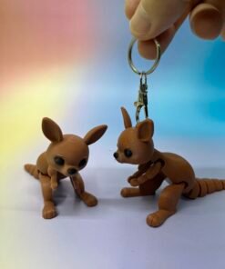 Flexi Kangaroo 3D Model – Pre-Colored STL – With and Without Keychain – Multi-Color Print Ready