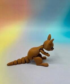 Flexi Kangaroo 3D Model – Pre-Colored STL – With and Without Keychain – Multi-Color Print Ready
