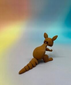 Flexi Kangaroo 3D Model – Pre-Colored STL – With and Without Keychain – Multi-Color Print Ready