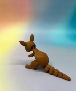 Flexi Kangaroo 3D Model – Pre-Colored STL – With and Without Keychain – Multi-Color Print Ready