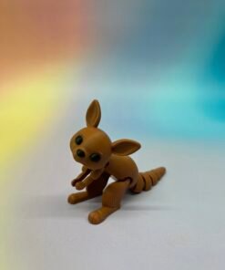 Flexi Kangaroo 3D Model – Pre-Colored STL – With and Without Keychain – Multi-Color Print Ready