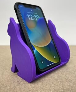 Mini Cat Phone Holder, Cute Display Stand for Phone, Trading Cards, Business Cards & Sports Card Storage